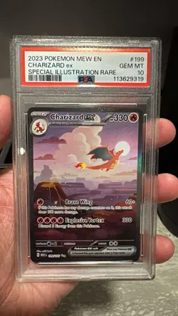 2023 POKEMON MEW EN-151 SPECIAL ILLUSTRATION RARE #199 CHARIZARD EX PSA 10 - Image 1
