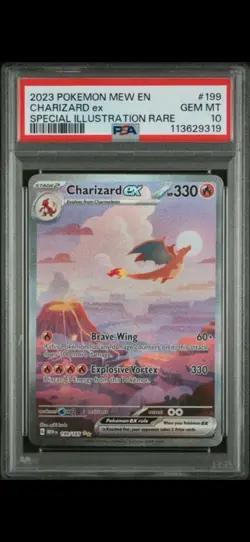 2023 POKEMON MEW EN-151 SPECIAL ILLUSTRATION RARE #199 CHARIZARD EX PSA 10 - Image 2