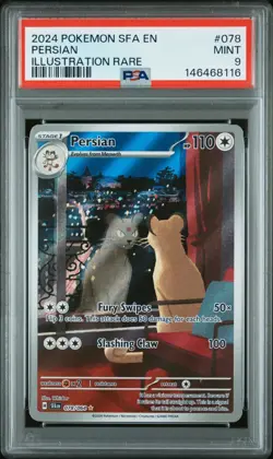 Persian 078/64 Illustration Rare Sfa En-shrouded Fable Pokemon PSA 9 Beautiful - Image 1