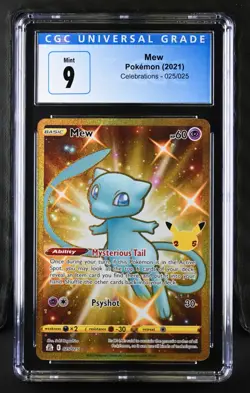 Pokemon 2021 Mew UR-Holo Celebrations #025 CGC 9 - Image 1