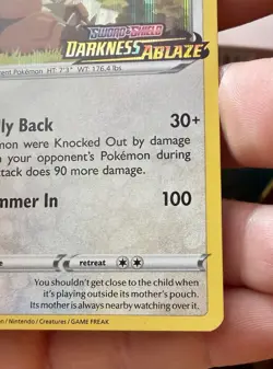 Pokemon - 2020 - Darkness Ablaze - Kangaskhan - Prerelease Staff Promo - SWSH038 - Image 4