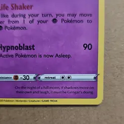 Pokemon TCG Gengar 085/202 Holo Rare Sword & Shield Swsh01 110 HP English - Image 3