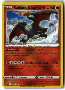 Radiant Charizard ⭐ 020/159 Holo Radiant Rare Crown Zenith 2023 Pokemon NM - Image 1