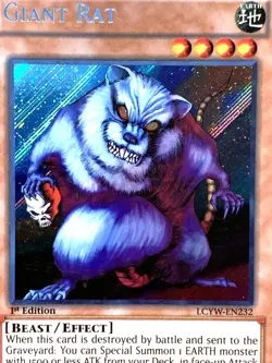 yugioh Giant Rat LCYW-EN232 1st Edition Secret Rare Near Mint - Image 3