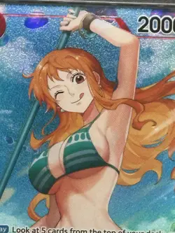 One Piece 2022 Op01 ENG Nami Alt Art #016 Pre-Errata PSA 9 - Image 2