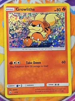 🔥Growlithe 1/12 Holographic Pokemon Card McDonalds Promo Holo 2018👍📈 - Image 1