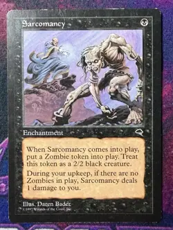 1x Tempest MTG Sarcomancy Magic The Gathering Reserve List Moderate Play - Image 1
