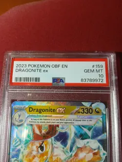 2023 Pokemon Obsidian Flames Double Rare Dragonite ex 159/197 PSA10 - Image 2