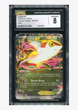 Pokemon CGC 8 Latias EX Ultra Rare 2013 85/116 Plasma Freeze English - Image 1