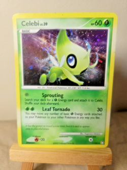 2007 Pokemon Mid-Era Rare Holo Celebi LV.39 (7/123) Mysterious Treasures (LP) - Image 1
