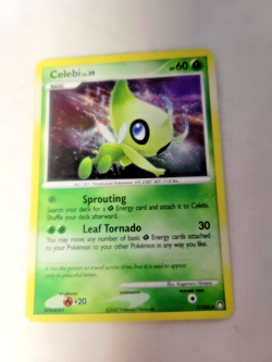 2007 Pokemon Mid-Era Rare Holo Celebi LV.39 (7/123) Mysterious Treasures (LP) - Image 4