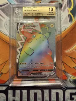 2020 Pokemon Pikachu 188/185 BGS 10 Pristine Vivid Voltage .5 Off Black Label - Image 1