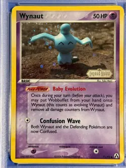 2006 EX Pokemon Legend Maker Wynaut 71/92 Reverse Holo - Stamped - PSA 5 EX - Image 3