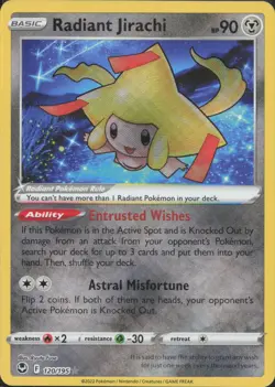 Pokemon TCG - Radiant Jirachi 120/195 Radiant Rare Silver Tempest - 906 - Image 1