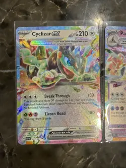 Pokemon TCG Cyclizar EX and Palossand EX Surging Sparks Ultra Rare Cards - Image 3