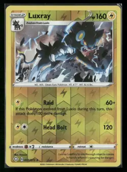 Luxray 033/072 Holo Rare Shining Fates Pokemon Reverse Holo Near Mint - Image 1