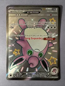 Wigglytuff EX Pokemon Paldean Fates Card TCG 222/091 Full Art Shiny Ultra Rare - Image 3