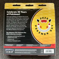 Pokemon Day 2026 Collection 30th Anniversary Box Promo W/ Coin - Sealed - Image 4