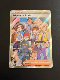 Pokemon TCG Trainer Friends in Paldea Ultra Rare Holo Card 137/131 - Image 1