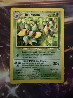 Pokemon TCG Bellossom Neo Genesis Holo Unlimited Rare Card 3/111 LP - Image 1