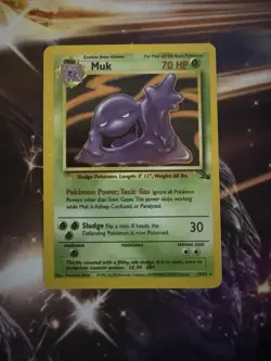 Pokemon TCG Muk Holo Rare Card 13/62 Fossil Set 1999 WOTC LP/MP - Image 1