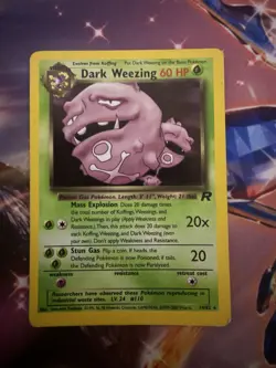 Pokemon TCG Team Rockets Dark Weezing Holo Rare Card 14/82 Unlimited MP - Image 1