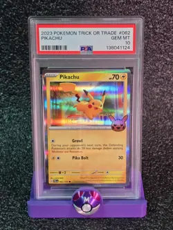 PSA 10 Pikachu #062 2023 Pokemon Trick or Trade - Image 1