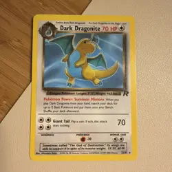 Dark Dragonite 22/82 Team Rocket LP Rare Pokemon TCG Non Holo - Image 1