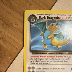 Dark Dragonite 22/82 Team Rocket LP Rare Pokemon TCG Non Holo - Image 5
