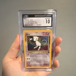 CGC 10 GEM MINT Mew Black Star Promo 9 Pokemon League Holo Wizards of the Coast - Image 1
