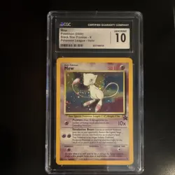 CGC 10 GEM MINT Mew Black Star Promo 9 Pokemon League Holo Wizards of the Coast - Image 3