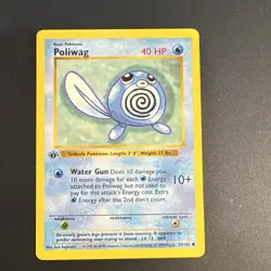 Pokemon TCG Poliwag 1st Edition Base Set Shadowless - Image 1