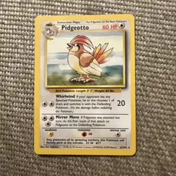 1999 Pokemon Original Base card - PIDGEOTTO - 22/102 - Image 1
