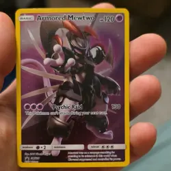 Pokemon TCG Armored Mewtwo SM228 SM Holo Promo Psychic 120 HP Psychic Raid - Image 1