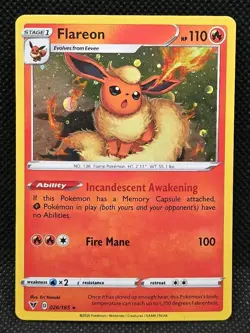 Flareon Cosmos Holo Rare Promo 2020 Pokemon Card #026/185 - Image 1