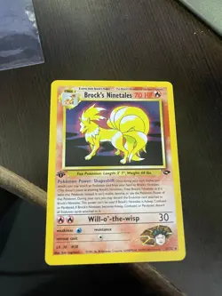 Brock’s Ninetales 1st Edition 3/132 Gym Challenge Pokemon Near Mint - Image 1