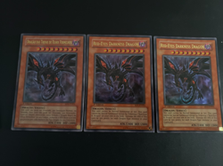 2x SD1-EN001 1x SD1-PT001 Red-Eyes Darkness Dragon UR 1st Edition Yugioh Card LP - Image 1