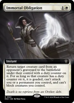 MTG - Immortal Obligation (Extended Art) - - Light Play - Normal - Image 1