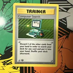 Pokemon Cards: Base Set 1st Edition Rare: Computer Search 71/102 - Image 1
