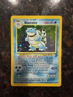 Blastoise Holo Rare 100 HP Base Set 2 Pokemon Card 2/130 Nintendo 1999 - Image 1