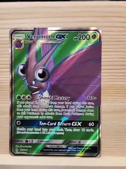 Pokemon Venomoth GX Full Art Card Unbroken Bonds 193/214 NM Condition - Image 1