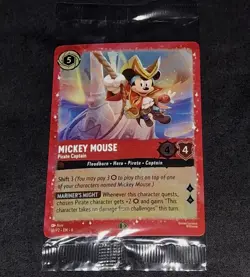 (*Sealed*) Mickey Mouse - Pirate Captain 18 Disney Lorcana Promo Card Holo - Image 3