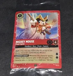 (*Sealed*) Mickey Mouse - Pirate Captain 18 Disney Lorcana Promo Card Holo - Image 4