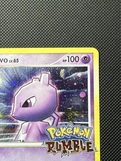 Mewtwo 9/16 Rumble Holo DMG/HP Promo Pokemon Rumble TCG Card - Image 3