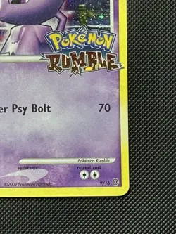 Mewtwo 9/16 Rumble Holo DMG/HP Promo Pokemon Rumble TCG Card - Image 4