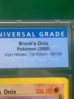 CGC 9 MINT Brock's Onix Gym Heroes 1st Edition 69/132 Pokemon Card - Image 2