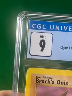 CGC 9 MINT Brock's Onix Gym Heroes 1st Edition 69/132 Pokemon Card - Image 3