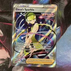 Pokemon Elesa's Sparkle Fusion Strike Ultra Rare Full Art Holo 260/264 Card - Image 1