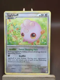 HP Pokemon TCG Igglybuff HeartGold SoulSilver Card 44/123 Regular Uncommon - Image 1