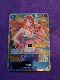 One Piece Card Game Heroines Battle Nami Winner Promo Card P-112 - Image 3